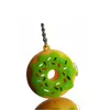 2019 Neue 3-Zoll-Donut-Rauchpfeife mit Glasschale Bunte Pyrex-Rauchpfeifen Tobbaco-Donut mundgeblasener Bubbler-Löffel-Rohr-Schlüsselanhänger