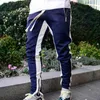 Pantaloni da jogging da uomo Pantaloni casual da uomo Tasche con zip a blocchi di colore alla moda Pantaloni sportivi skinny con coulisse Pantaloni Pantaloni sportivi da pista