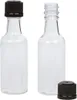 زجاجات الخمور البسيطة 50ML واضح صغيرة فارغة الزجاجات البلاستيكية النار النبيذ (أسود)
