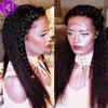 Яки прямые волосы парики кружева передний парик оптом kinky прямой синтетический кружевной фронт парик термостойкий для американских чернокожих женщин