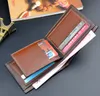 3pcs 2020 Yong Mens High Quality Leather Wallet Pockets Card open Clutch Cente Bifold Purse Vintage simple short purse