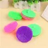 Brosse de shampoing couleur, peigne, brosse de massage de tête de cheveux prune, en plastique, soins capillaires, nettoyage, source de commerce extérieur