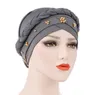 Milchseide Moslemisches Hijab Für Frauen Perlen Geflecht Wrap Stretch Turban Hut Haarpflege Islamischen Jersey Kopftuch Chemo Kappe Kopf Wrap GB950