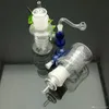 Milk bottle water and tobacco pot with external hull silk plate Glass Bongs Glass Smoking Pipe Pipes Oil Rig Bowls Burn