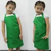 2019 Newest Hot Chlidren Plain Apron Front Pocket Bib Kitchen Cooking Craft Baking Art Kids Cleaning Accessories