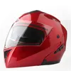 Capacete de motocicleta modular Flip Full Face Racing Capacete Cascos Para Moto Lente Double pode ser equipado com Capacete Bluetooth DOT