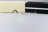 送料無料新しいフレームMB398メンズビジネスジョーカー彼のリムレスメガネの処方ミオピアメガネフレームが付いているエレガントなハーフボックス