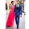 One Button Men Suits Wedding Bridegroom Two Pieces Suits With Peaked Lapel Business Formal Men Tuxedos For Sale