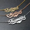 Collana con nome personalizzato Collana con ciondolo lettera personalizzata Regalo personalizzato con targhetta in oro per lei