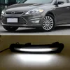 2pcs for Ford Mondeo Fusion 2011 2012 2013 LED DRL النهار أثناء تشغيل ضوء النهار مصباح الضباب المضاد للماء