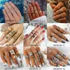 12 anelli di articolazione di colore dell'oro di moda di design impostati per gioielli da festa femminile con anello di barretta di fascino vintage da donna Nuovo trasporto di goccia