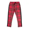 2019 hommes pantalons gymnases pantalon de survêtement Plaid côté rayé vêtements de sport Joggers pantalon hommes Streetwear pantalon de survêtement pantalons un pantalon