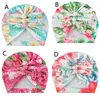 Sombreros de bebé Estampado floral bowknot Gorras niño niñas Turbante Nudo Envolturas para la cabeza Niños pequeños India Sombreros Gorro Recién nacido Niño Sombreros M1959