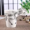 Individuele creatieve keramische pure handgeschilderde dierenbeker koffiemok