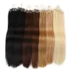 99Jマイクロループヒューマンヘアエクステンションマイクロリング05G 100Strands 100 Remy Brazilian Indian Hair 1424inch Factory Direct 10 Colors 2361586