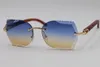 Producenci Whole Bezprzelnie rzeźbione okulary przeciwsłoneczne 8200762 Wysokiej jakości nowe okulary przeciwsłoneczne w stylu Vintage Outdoors Gold G281z