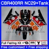 Kit Para HONDA NC29 CBR400 RR CBR400RR 94 95 96 97 98 268HM.1 CBR 400 RR NC23 CBR 400RR 1994 1995 1996 1997 1998 1999 Lareiras Repsol laranja