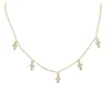 Wholesale- charm choker necklace trendy classic design cross pendant 925 sterling silver dainty delicate european women cross jewelry