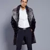 2019 Men bont warme jas winter faux bont bovenkleding windjager mannelijke punk parka trench jassen overjassen streetwear