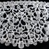 Kopfbedeckungen Wunderschöne funkelnde silberne Hochzeits Festzug Tiaras Kristall Brautkronen für Bräute Prom Haarschmuck Kopfstück Kopfstück