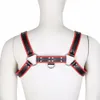 BDSM chiot jouer chien capuche masque cou collier Bondage cuir hommes poitrine harnais sangle Sexy Costume fétiche chien jeu de rôle jouets sexuels pour Couple