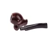 Svart Sandelträ Pipe Ebony High Heel Pipe 9mm Core Filter Tobacco Tool