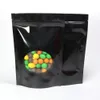 Sizes 100pc Glossy Colors Reclosable Storage Bag Tear Notch Aluminum Foil Zip Lock Stand Up Package Bags W/ Oval Window