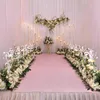 Ny bröllopsväg citerad blomsterrad Silk Flower Decoration Arch Wall Stage Prefunction Area Bakgrund6730014