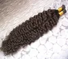 kinky curly Fusion Hair I Tip Stick Tip Keratin Machine Made Remy Pre Bonded Human Hair Extension 16"- 24" 1g/s