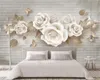 Papel de parede 3D em uma parede personalizada foto mural 3d em relevo rosa europeia decoração retrô pintura papel de parede