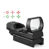 Sıcak 20mm Raylı Tüfek Avcılık Optik Holografik Kırmızı Nokta Sight Refleks 4 Reticle Taktik Kapsam Kolimatör Görme
