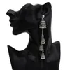 2020 Women's Boho Geometric Long Chain Vintage Personality Tassel örhängen Eleganta metallklockörhängen