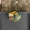 NewTiger Kopf Brosche mit Stempel Bling Bling Rhinestone-Tiertiger Brosche Anzug Revers Pin Art und Weise Schmucksache-Geschenk