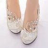 Hot Sale-NG Schoenen Vrouw Pompen 8 cm Hoge Hakken Witte Lage Hakken Party Bridal Schoenen Pump Dames