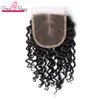 VENTE Top Dentelle Fermeture Bouclés Cheveux Libre Milieu 3 Partie 4x4 Postiches Vierge Cheveux Fermeture Extensions Deal Naturel Noir Teinture Indien Cheveux Humains Greatremy