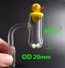 DHL New 4mm Thick Flat Top XL Round Bottom Quartz Banger Nail & Colored Glass Duck Carb Cap Terp Pearl Insert For Glass Bongs