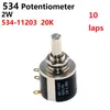Precision multi-turn wirewound potentiometer 534-11203 534 20K 2W