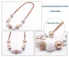 Fashion Girls Adjustable Rope Necklace Cute Chunky Bubblegum Beads Necklace For Child Kids Party Jewelry Newest