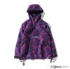 2017 nuevos hombres A Bathing a Ape Windcheater Bap Chaquetas de camuflaje Capa con capucha Ciclismo Caminar con capucha Sudaderas Camo Cabeza de tiburón con cremallera completa Coa