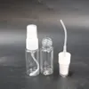 Bomba de garrafa de pulverização redonda transparente 20ml garrafas plásticas claras vazias com pulverizador 2 3 oz recarregável embalagens de embalagem de cosméticos