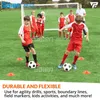 Pro skivkottar uppsättning av 50 agility fotboll med bärväska och hållare för att träna fotboll barn sportfält kon markers5825170