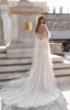 2020 Berta Mermaid Wedding Dresses With Cape Sweetheart Neck Lace Bridal Gowns Sweep Train Backless Beach Wedding Dress plus size