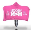 Hockey mamma hooded filt vinter jul hockey mamma soffa vardagsrum täcke barn hockey mamma hooded filt