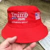 Trump 2020 Bucket Hat Sommar hattar för män Fiskare Hatt Kvinnor Hip Hop Cap Amerikanska President Val Broderi Vandringslock ZZA1675-2