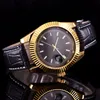 Relogio Masculino Mens Watches Luxury Dress Designer Fashion Black Dial Calender Gold Bracet折りたたみ折りたたみ腕マスター男性2021 Gift5786660