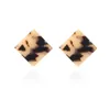 Moda- Imprimir Brincos de Encanto para Mulheres Estilo Coreano Moda Rodada Orelha Ear Studs Girl Simples Acrílico Resina Jóias Frete Grátis