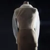 Veste boléro en Organza pour mariage, manches longues, avec des appliques blanches et ivoire, pour robe de soirée, de bal, formelle 208k, en Stock, 2022
