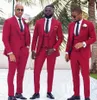 Esmoquin de boda para el desgaste del novio 2020 Traje de padrino Fiesta de graduación Slim Fit Hombres de negocios Conjunto de 3 piezas Trajes (chaqueta + chaleco + pantalones) Hecho a medida