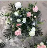 Adereços de casamento flores decorativas seda simulada hydrangea palco decoração flor de guia de estrada T-platform