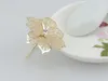 Moda serwetki Upsałę Gold Flower Rhinestone Wedding Preza Pierścień serwetek El Beautiful Table Dekoracja DHL WX918271894